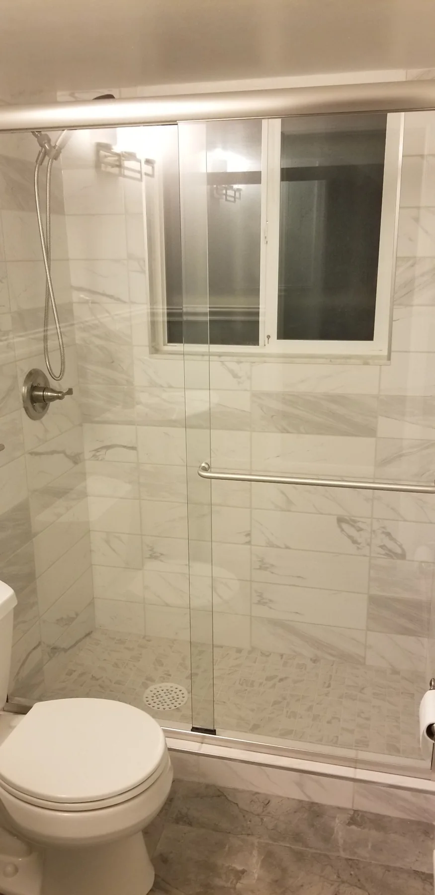 Finished glass shower remodel