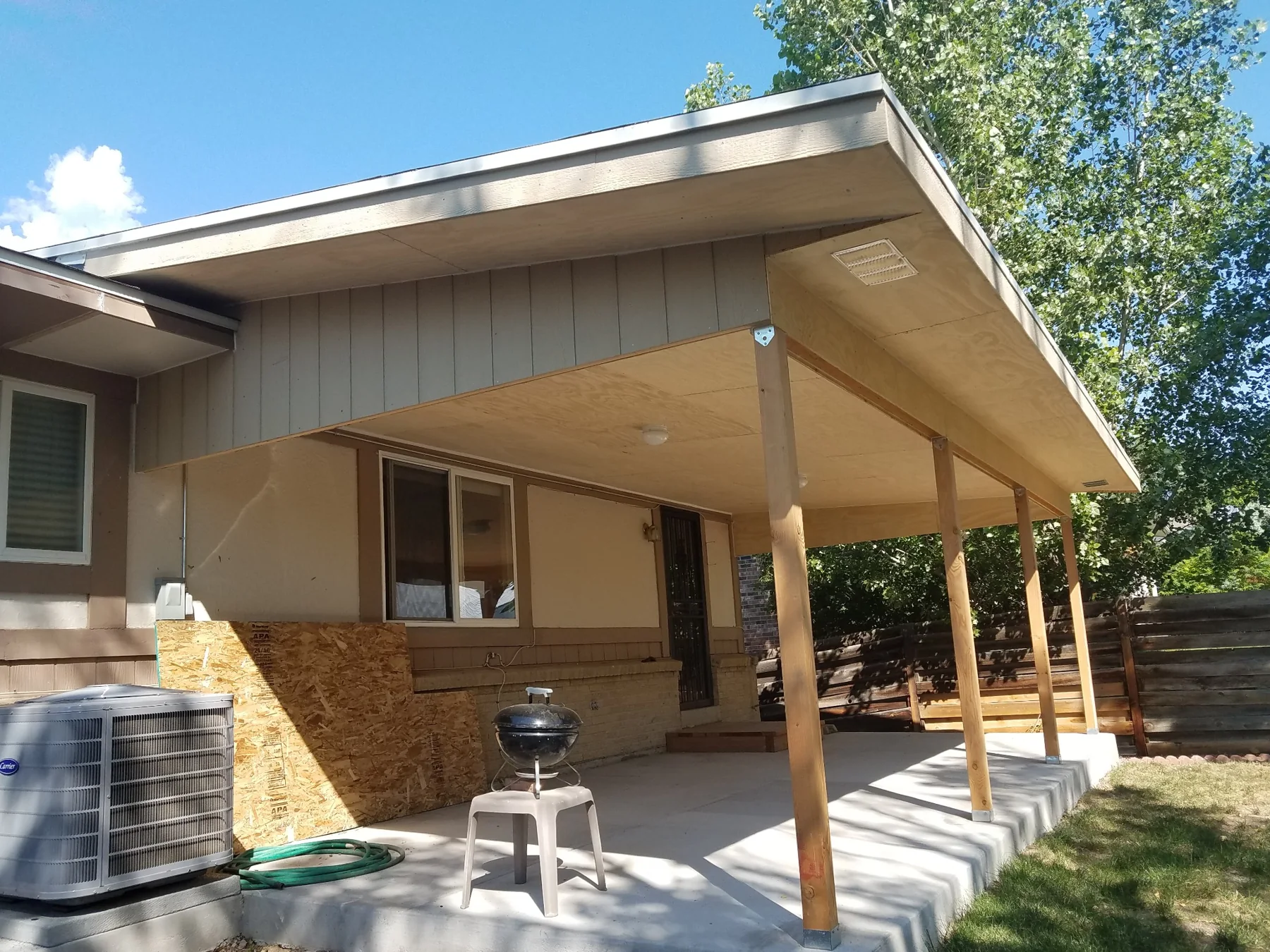 Covered patio exterior home improvement
