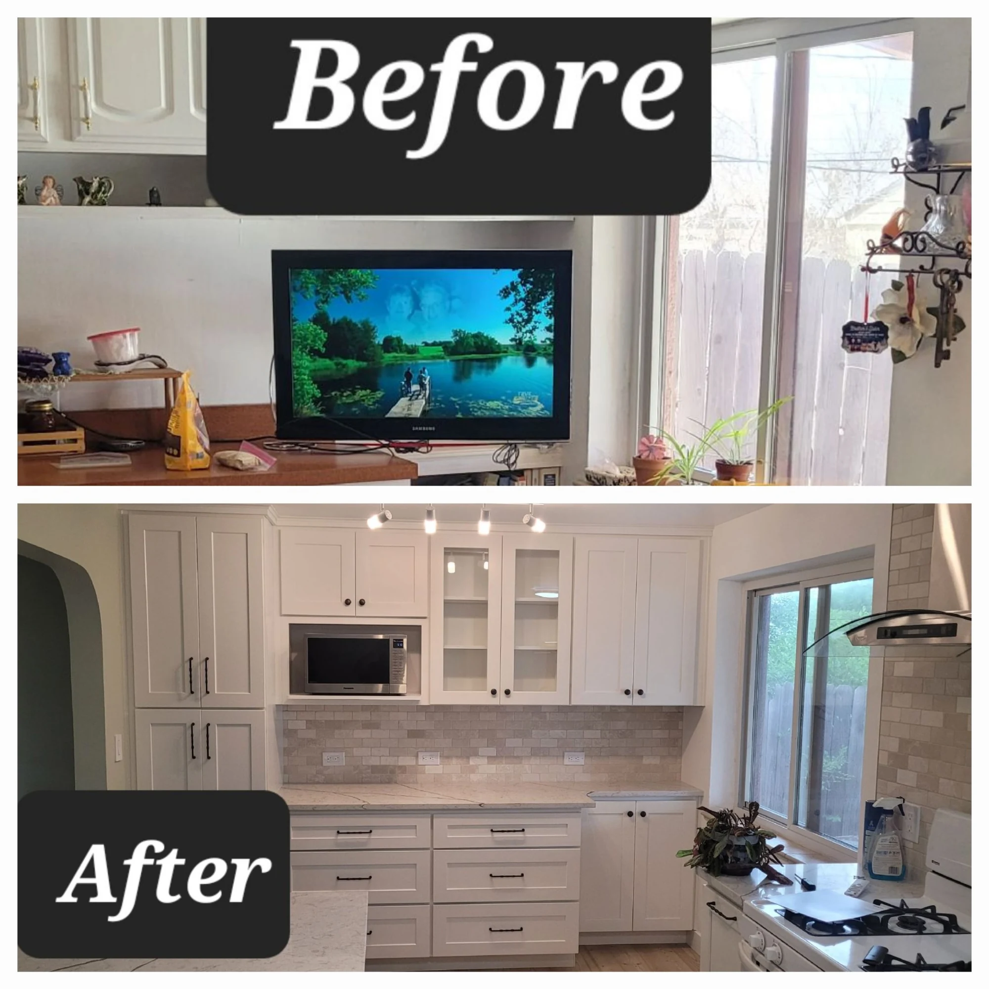 Kitchen remodeling before and after transformation